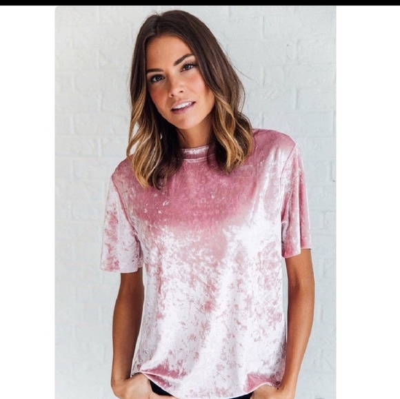 clad & cloth Tops - clad & cloth velour tshirt